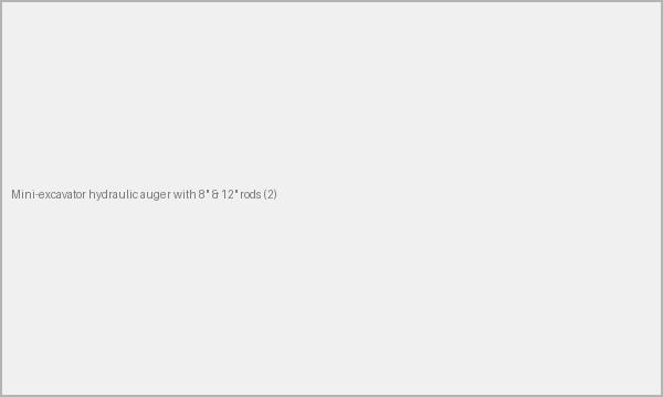 Mini-excavator hydraulic auger with 8